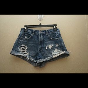 Abercrombie & Fitch High Rise Denim Shorts